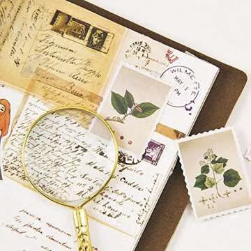 135 Vintage Herb Post Stamp Stickers for Crafting and Journals