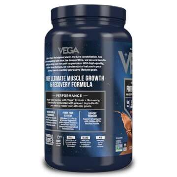 Vega Premium Sport Protein Chocolate Protein Powder, Vegan, Non GMO, Gluten Free Plant Based Protein Powder Drink Mix, NSF Certified for Sport, 29.5 oz