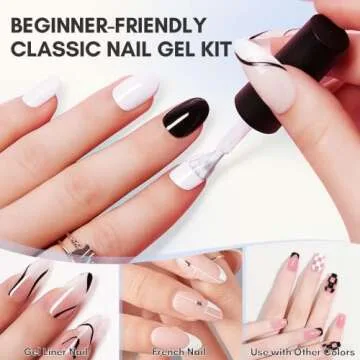 Makartt Noir & Blanc Gel Nail Polish for Artistic Nails