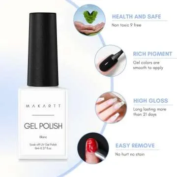 Makartt Noir & Blanc Gel Nail Polish for Artistic Nails
