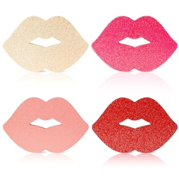 WATINC 4PCS Valentine Lips Wooden Tiered Tray Sign Table Decor, Happy Valentine's Day Tabletop Wood ...