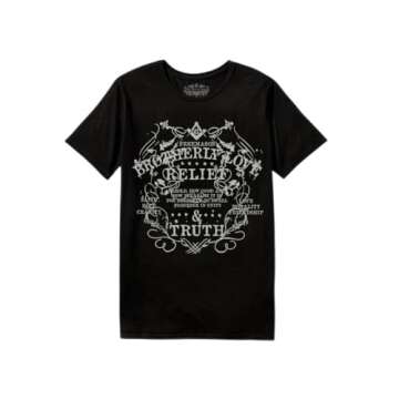 Masonic Revival Tenets Freemasonry T-Shirt (Small) Black