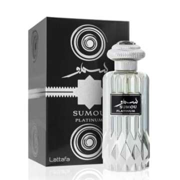Lattafa Sumou Platinum Eau de Parfum Spray for Unisex, 3.4 Ounce