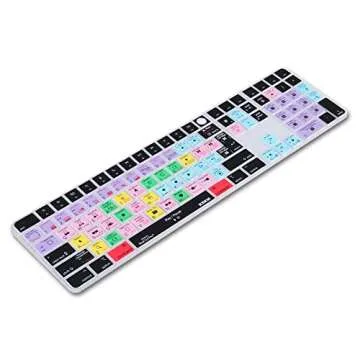 XSKN Final Cut Pro Hotkey Silicone Keyboard Cover for Apple iMac M1 24" Magic Keyboard with Touch ID...