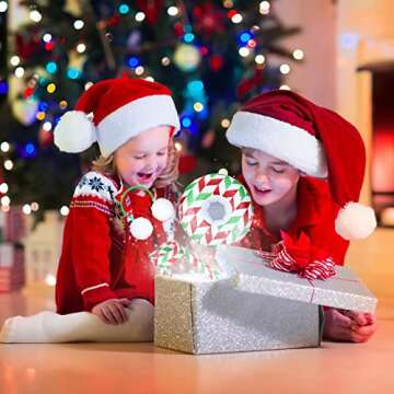 Aoriher 3 Pieces Christmas Doll Clothing Accessory Includes Earmuffs Plaid Cozy Scarf an Inflatable Snow Tube(Classic Style)