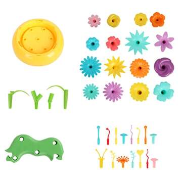 Build a Garden Flower Building STEM Toy for Girls, 148-Pc Kids Flower Garden Building Toys with Rhyming Storybook Promotes Problem Solving, Language and Fine Motor Skills in Toddlers Ages 3-5 Years