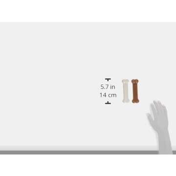 Nylabone Original Bone Power Chew Toy for Dogs, Durable Dog Toys for Aggressive Chewers, Basted Blast Bacon & Chicken Flavor, Medium - Up to 35 lbs, 2 Pack