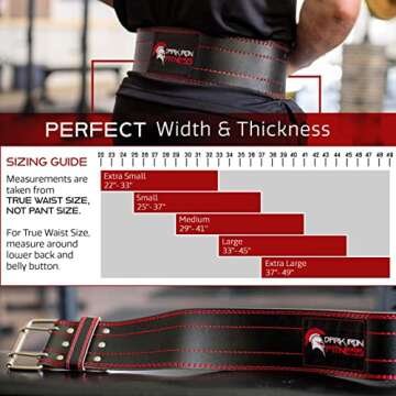 Dark Iron Fitness Black Weight Lifting Belt - X-Small - Men & Women - All Leather Gym Belts - Weight...
