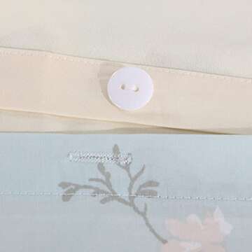 Brandream French Country Garden Toile Floral Duvet Cover King Size Bedding Set Cotton Asian Style Tapestry Chinoiserie Peony Blossom Tree Branches Multicolored Design (King,Mint Green)