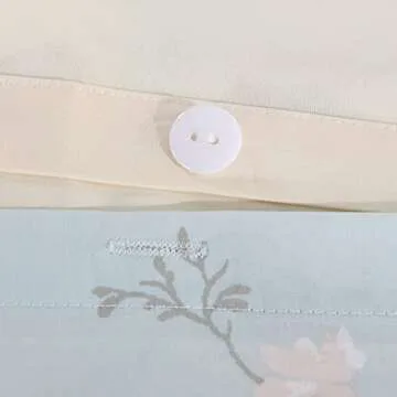 Brandream French Country Garden Toile Floral Duvet Cover King Size Bedding Set Cotton Asian Style Tapestry Chinoiserie Peony Blossom Tree Branches Multicolored Design (King,Mint Green)