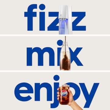 SodaStream - E-TERRA Soda Maker | STARTER KIT | 3 Automatic Carbonation Levels | Includes 1x CO2 Cyl...