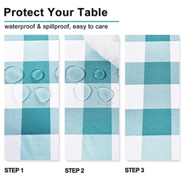 Hiasan Checkered Tablecloth - Waterproof, Stylish, and Washable