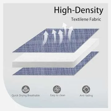 LOKATSE Home 2 Piece Bar Height Patio Chairs Outdoor Swivel Stools Set Furniture with All Weather Metal Frame, Blue Tesling Fabric