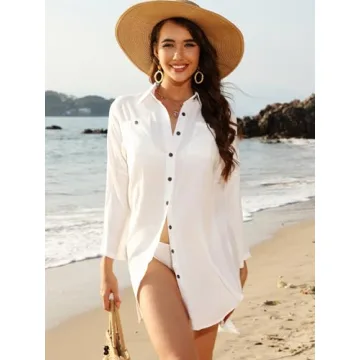 POGTMM Beach Cover-Up Dress: Soft, Trendy & Plus Size