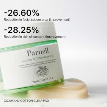 Exfoliating Cicamanu Facial Pads, Eco-Friendly & Soothing