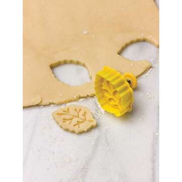 Fox Run Harvest Autumn Leaves 2" Pastry/Cookie/Pie/Fondant Stampers and Cutters, 4-Piece Set, Multicolor