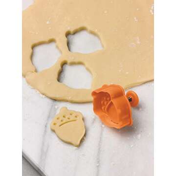 Fox Run Harvest Autumn Leaves 2" Pastry/Cookie/Pie/Fondant Stampers and Cutters, 4-Piece Set, Multicolor