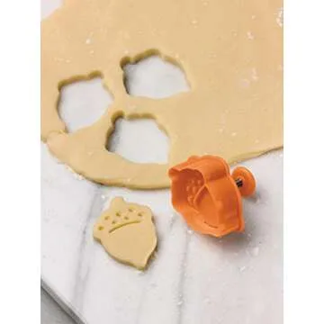 Fox Run Harvest Autumn Leaves 2" Pastry/Cookie/Pie/Fondant Stampers and Cutters, 4-Piece Set, Multicolor