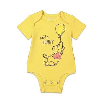 Disney Winnie the Pooh Newborn Baby Boys 3 Pack Bodysuits 3-6 Months
