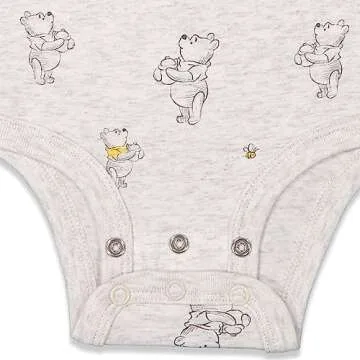 Disney Winnie the Pooh Newborn Baby Boys 3 Pack Bodysuits 3-6 Months