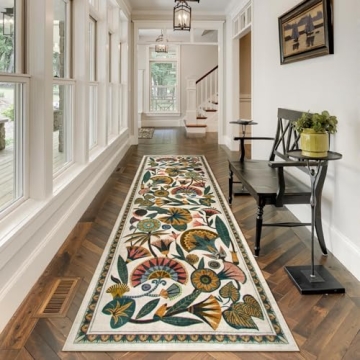 Elegant Egypt Floral Washable Runner Rug - Perfect Decor