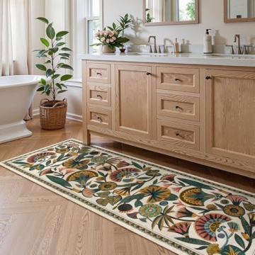 Elegant Egypt Floral Washable Runner Rug - Perfect Decor