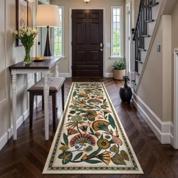 Elegant Egypt Floral Washable Runner Rug - Perfect Decor