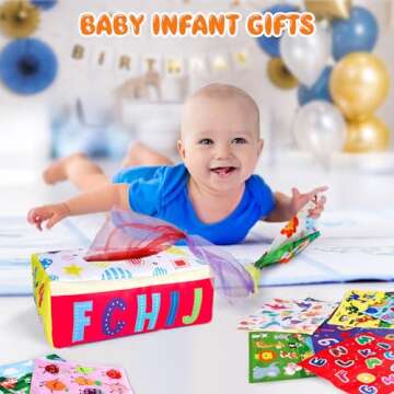 Yunaking Baby Toys 6 to 12 Months Magic Baby Tissue Box Montessori Toys for 1 Year Old Infant Toys 12-18 Months Sensory Toys for 5 6 9 12 18 Months Newborns Birthday Gift