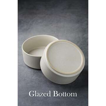 famiware Star Cereal Bowl Set, Soup Bowls Set of 6, Double Reactive Glaze, Stackable, 23oz Deep Bowls Suitable for Cereal, Popcorn, Oatmeal, Dessert - Dishwasher and Microwave Safe, Matte White