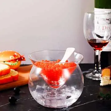 Glass Caviar Chiller Set for Elegant Dining Experiences