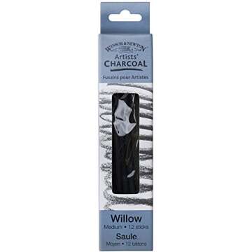 Winsor & Newton Artists' Willow Charcoal, Medium, Box of 12