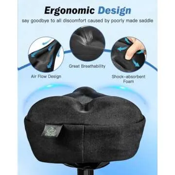Zacro Bike Seat Cushion Comfortable Gel Padded Cover