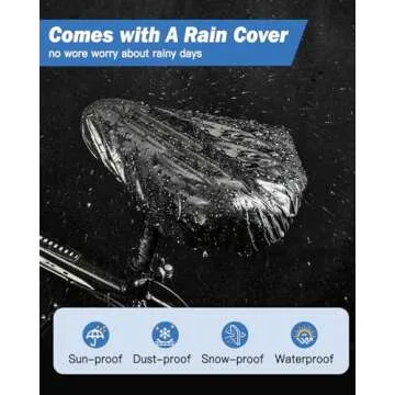 Zacro Bike Seat Cushion Comfortable Gel Padded Cover