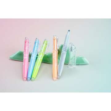 Pilot, FriXion Light Pastel Erasable Highlighters, Chisel Tip, Pack of 14, Assorted Colors
