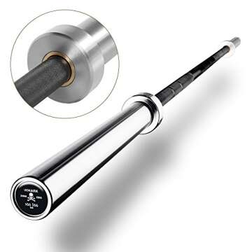 XMark VOODOO Weight Bar OB86, 7’ Olympic bar, Barbell bar, 1500 lb Weight Capacity Strength Training Bar, Weightlifting bar, Olympic Barbell, Use with 2” Olympic Weight Plates, Perfect for Home Gyms