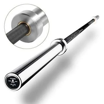 XMark VOODOO Weight Bar OB86, 7’ Olympic bar, Barbell bar, 1500 lb Weight Capacity Strength Training Bar, Weightlifting bar, Olympic Barbell, Use with 2” Olympic Weight Plates, Perfect for Home Gyms