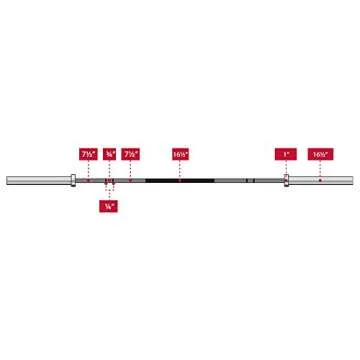 XMark VOODOO Weight Bar OB86, 7’ Olympic bar, Barbell bar, 1500 lb Weight Capacity Strength Training Bar, Weightlifting bar, Olympic Barbell, Use with 2” Olympic Weight Plates, Perfect for Home Gyms