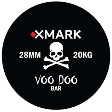 XMark VOODOO Weight Bar OB86, 7’ Olympic bar, Barbell bar, 1500 lb Weight Capacity Strength Training Bar, Weightlifting bar, Olympic Barbell, Use with 2” Olympic Weight Plates, Perfect for Home Gyms