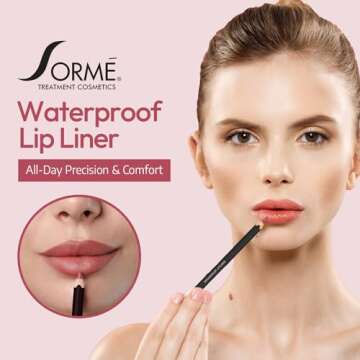 Sorme Waterproof Lip Liner - Long-lasting, Hydrating, and Smearproof