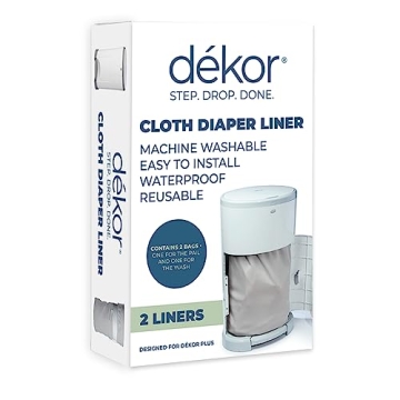 Diaper Dekor Cloth Diaper Liner | 2 Count | Gray | Perfect for Cloth Diapers | Just Step – Drop ?...