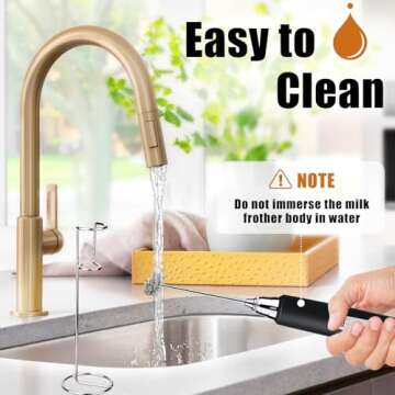 Nahida Milk Frother Wand for Coffee Lovers - Handheld & Rechargeable