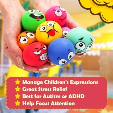 8 Pack Emotion Stress Ball Fidget Toy for All Ages