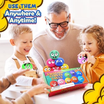 8 Pack Emotion Stress Ball Fidget Toy for All Ages