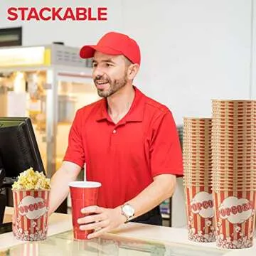 Stock Your Home Popcorn Buckets - Perfect for Movie Nights