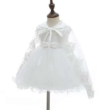 Silver Mermaid Baby Girls Christening Baptism Dress Satin and Tulle Baby Girl Dress for Flower Girl ...