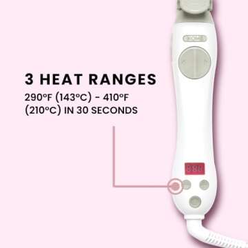 Beachwaver S1.25 Rotating Curling Iron - Automatic 1.25 Inch Ceramic Curling Iron - Easy-to-Use Spinning Wand for Long-Lasting Waves - Auto-Shut Off, Travel-Friendly, Dual Voltage in White