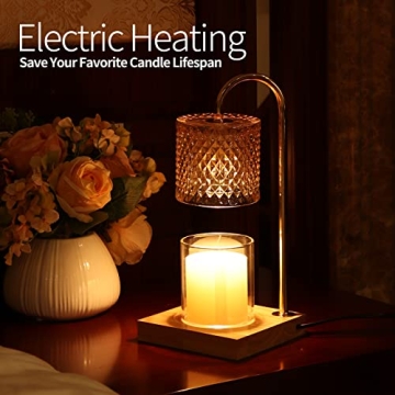 Stylish Candle Warmer Lamp with Timer and Dimmer Features
