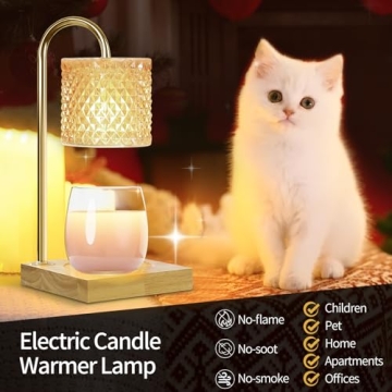 Stylish Candle Warmer Lamp with Timer and Dimmer Features