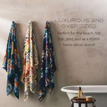 Pendleton Beach/Spa Towel, Los Ojos Black