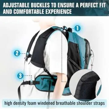 TKLoop Casual Laptop Backpack for Men and Women 24L Backpack Daypack with Wash Bag and Rainproof Cover up to 17 Inch Laptop Backpack for Travel,College,Daily use,Work,Commuter Business (Blue)